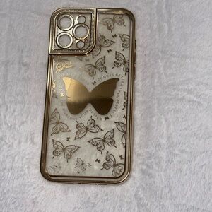 Gold Butterfly Design Phone Case